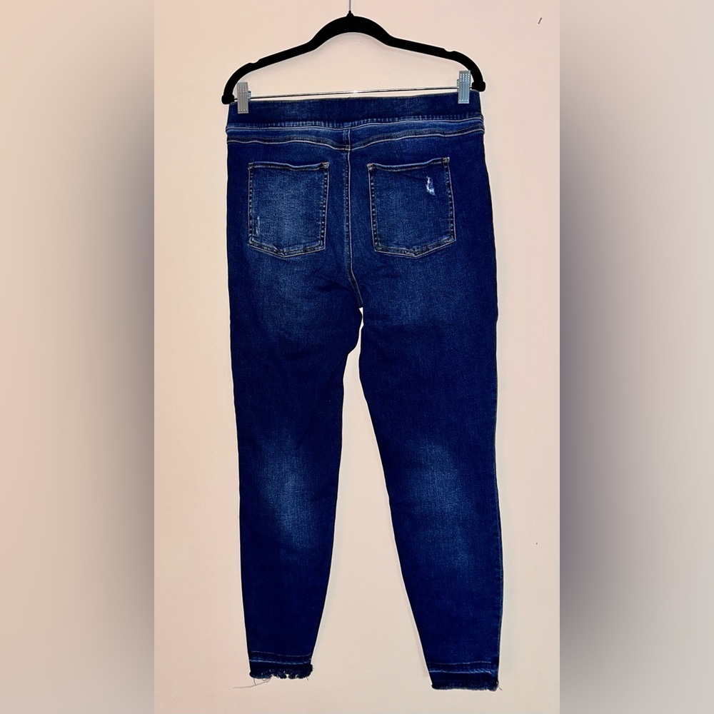 Spanx 👖Jeans Sz XL Distressed Ankle Skinny Medium Wash - Picture 4 of 5